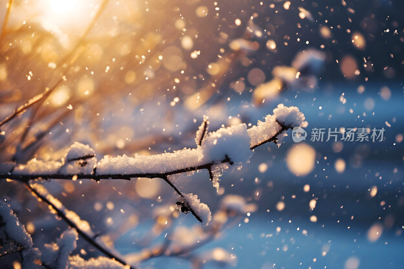 冬天风景大雪背景