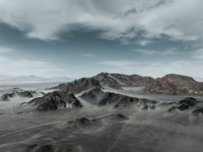青海茫崖黑独山航拍