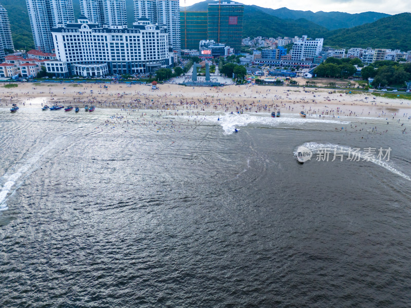 广东南澳岛青澳湾沙滩航拍图