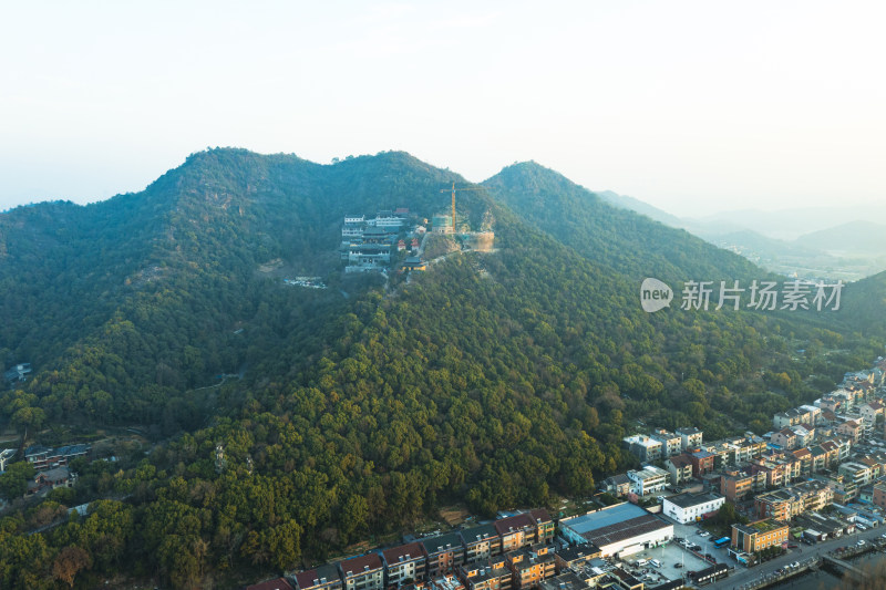 杭州萧山湘湖老虎洞景区秋色航拍