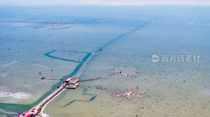 航拍青海茶卡盐湖天空之镜风光