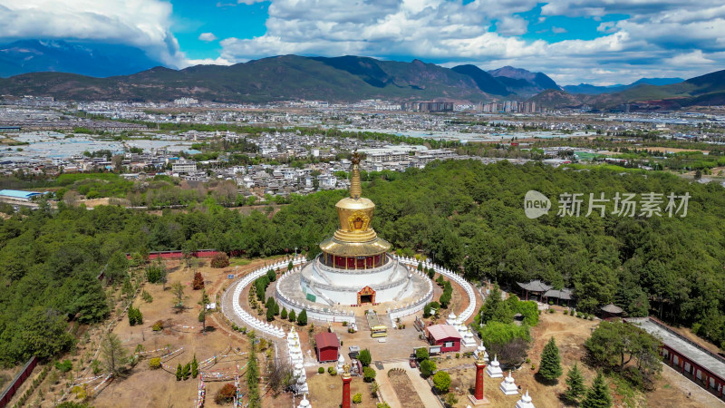 云南丽江金塔景区4A景区航拍