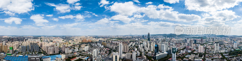 山东济南绿地中心市中区航拍城市全景