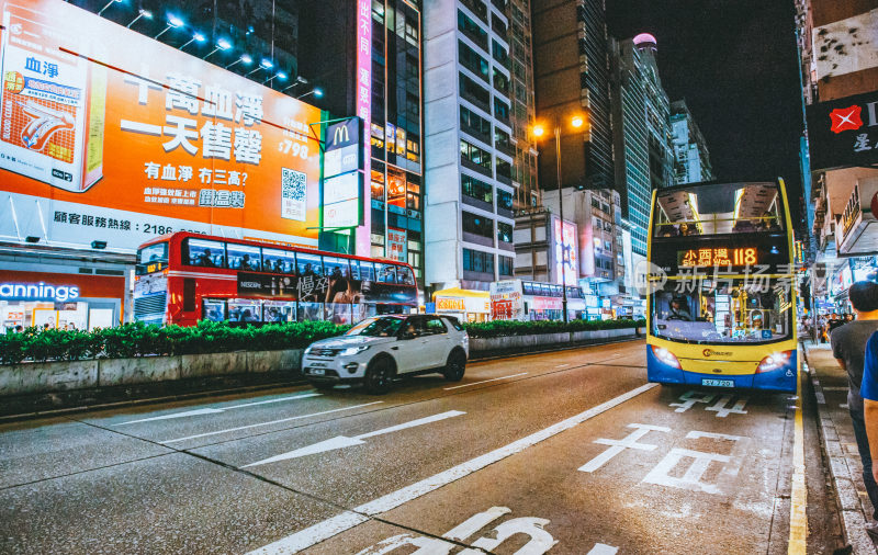 香港城市夜景风光