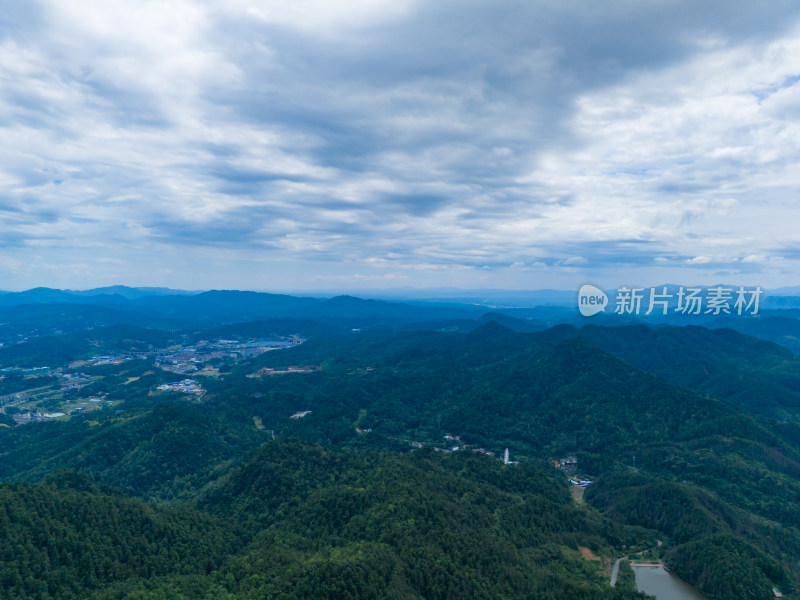 祖国大好河山绿色森林植物航拍图