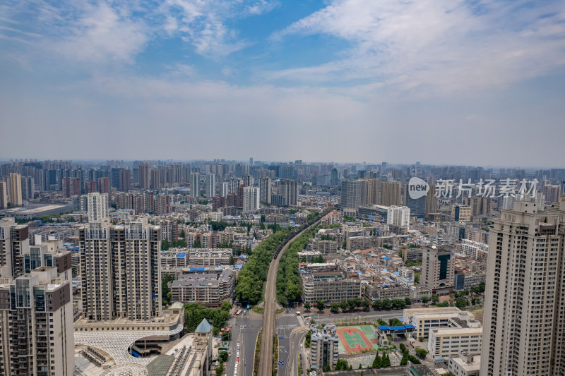 湖北襄阳城市风光旅游景区地标建筑航拍图