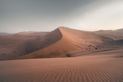 沙漠无人区荒漠黄昏荒凉戈壁