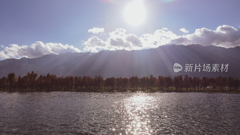 大理苍山洱海和夕阳下的红树林