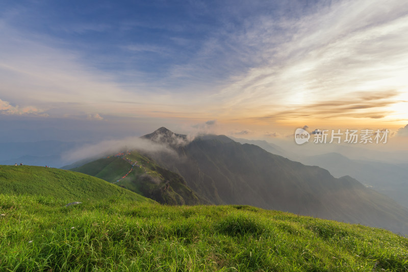 江西萍乡武功山高山草甸自然风光