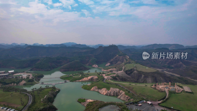 航拍丹霞地貌湖南郴州高倚岭风景区