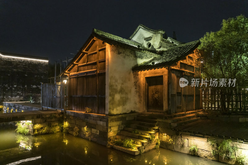 浙江嘉兴乌镇西栅夜景