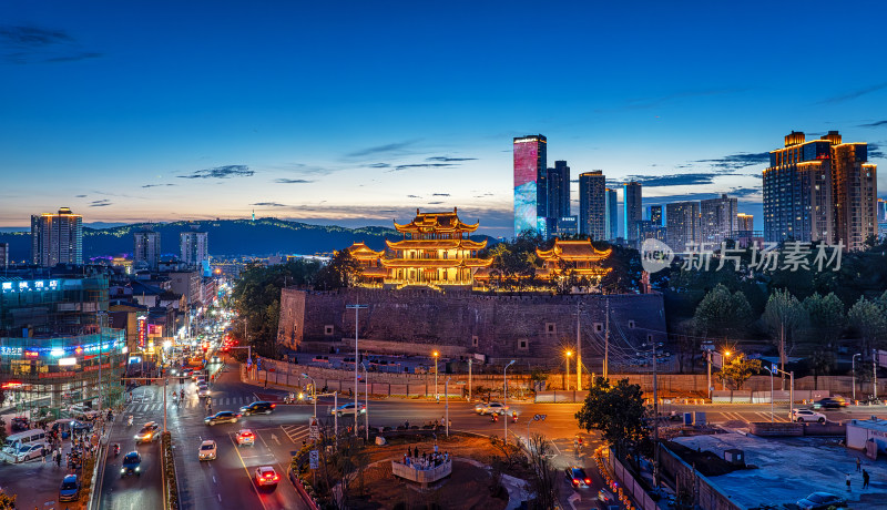 长沙天心阁最新夜景航拍