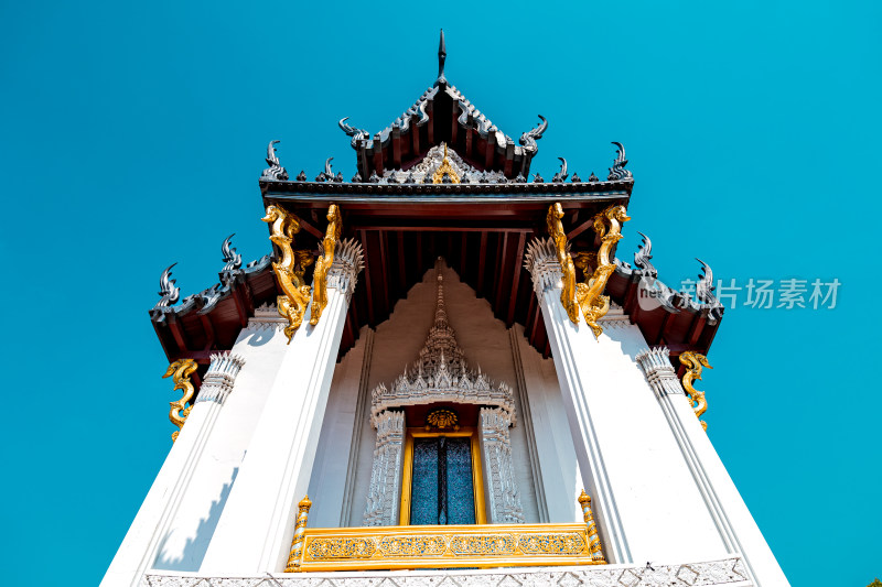 泰国曼谷暹罗古城宫殿低角度