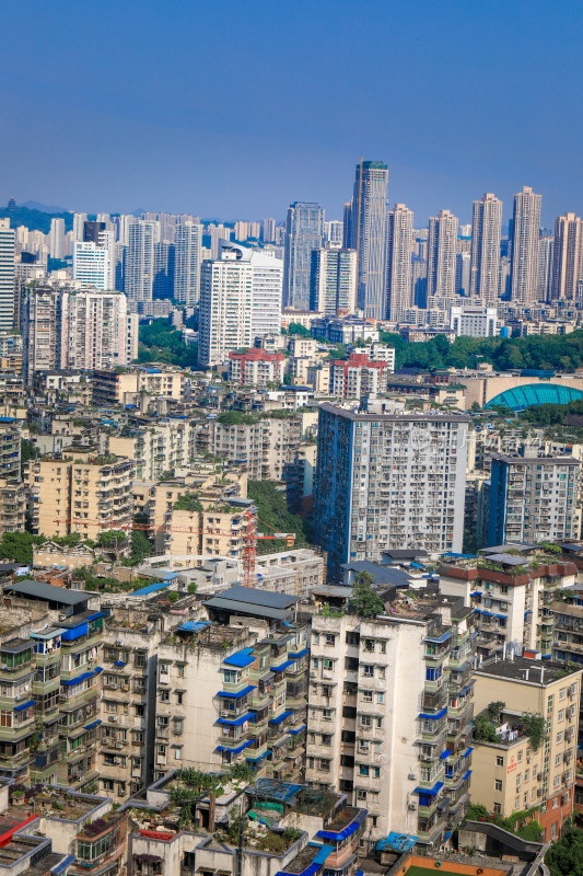 重庆魔幻都市居民建筑全景