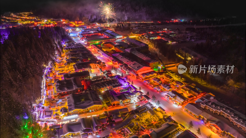 雪乡夜景