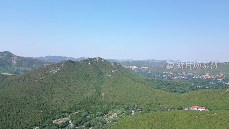 航拍山东潍坊青州云门山风景区