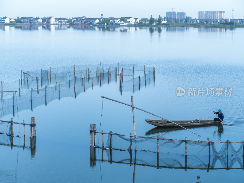 绍兴江南水乡东鉴湖风景