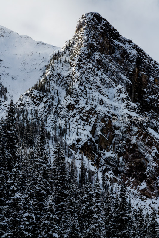 冰雪覆盖的落基山