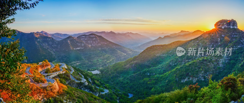 青州仰天山秋天晨景