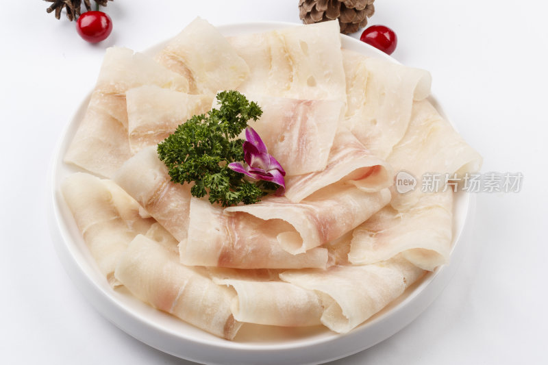 高档火锅料理食材鳕鱼片