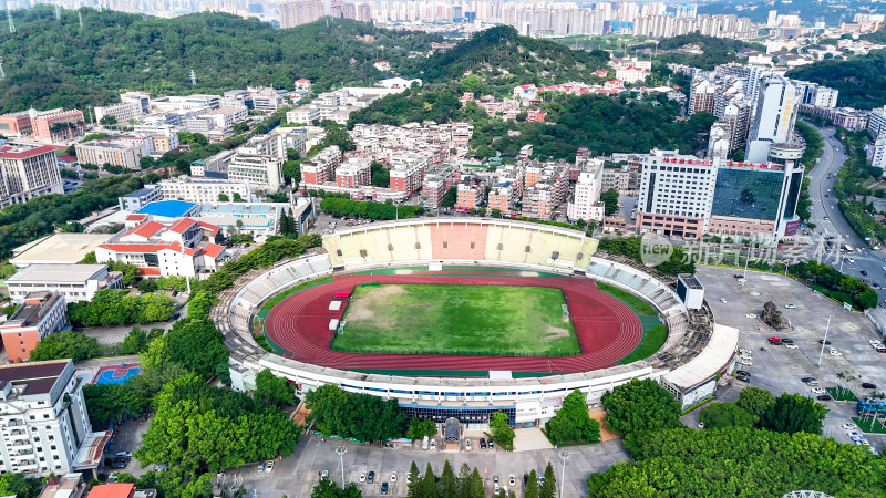 泉州城市风光地标建筑交通航拍图