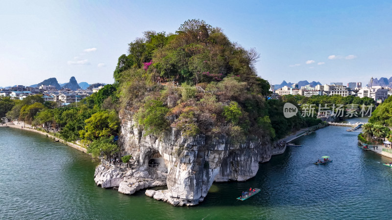 桂林象鼻山航拍图