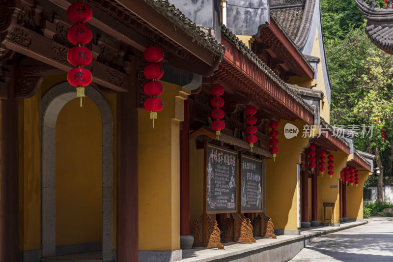 杭州西湖三天竺法镜寺古建筑风景