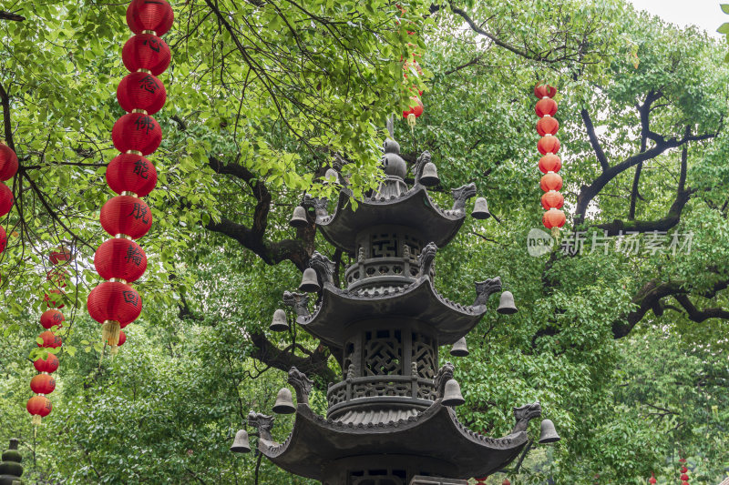 杭州飞来峰景区上天竺法喜禅寺古建筑