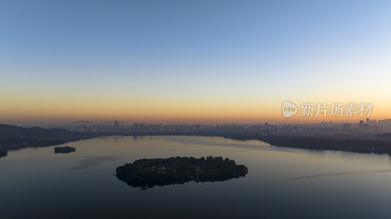 航拍杭州西湖秋日美景