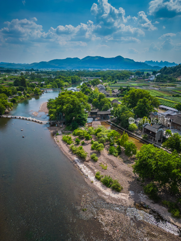 桂林自然风光4A景区东漓古村