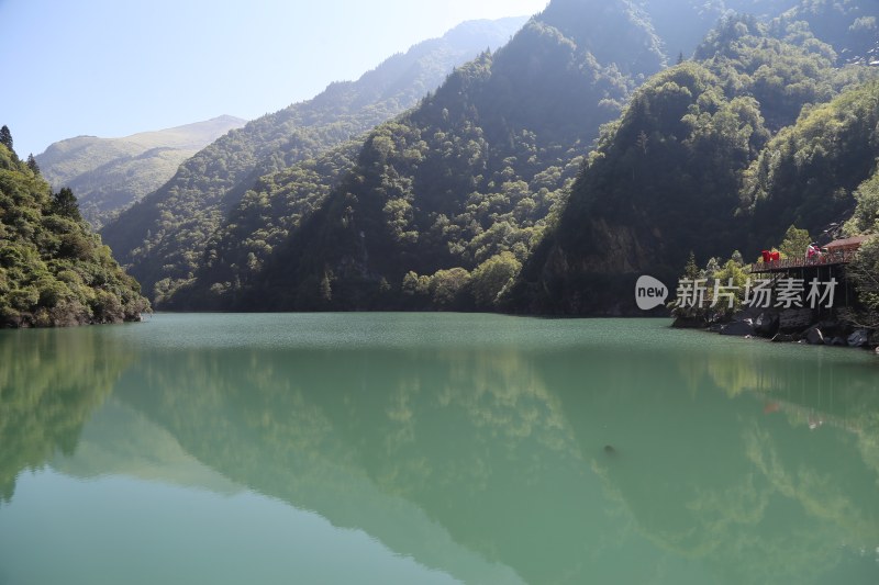 四川阿坝州茂县叠溪镇松坪沟景区风景