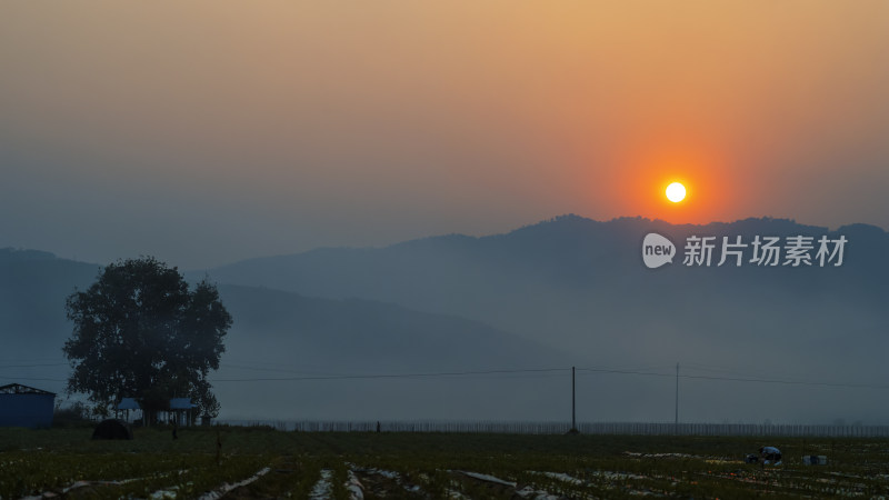 田野夕阳