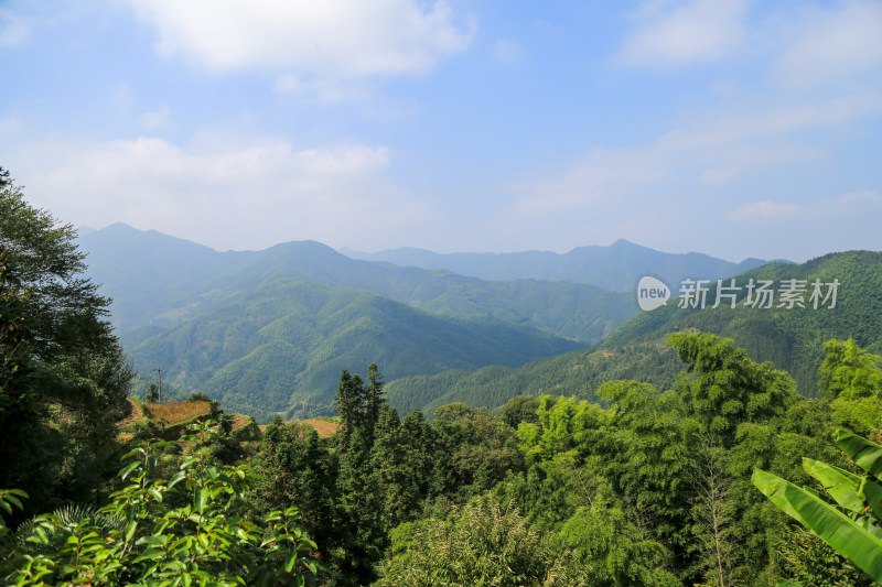 山 山峰 山峦 蓝天 森林