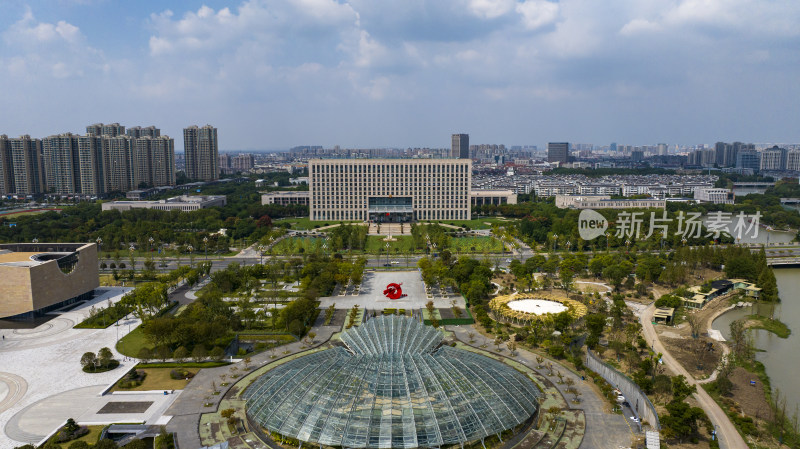 航拍平湖名人馆 平湖市人民政府