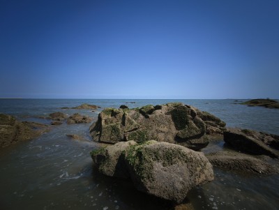 礁石与海