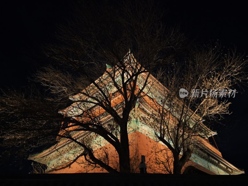 古建筑夜景特写