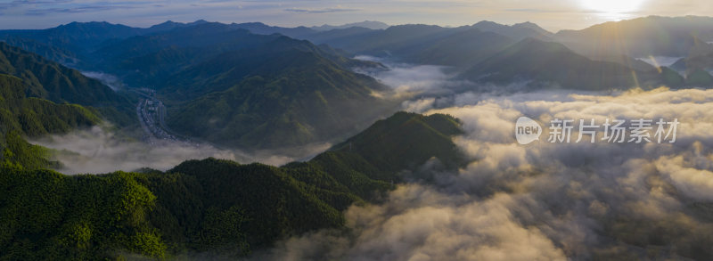 浙江开化高山群山云海航拍