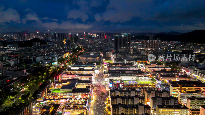 深圳大浪商业中心夜景灯光航拍图