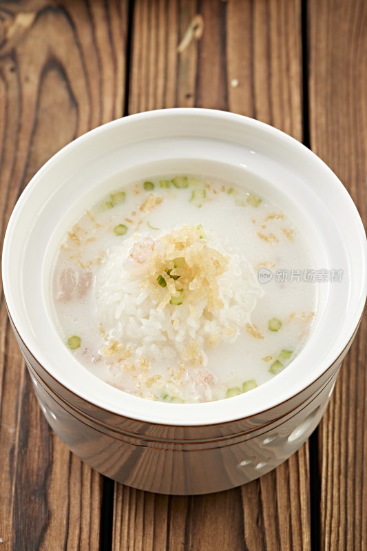 奶汤花胶虾仁捞饭