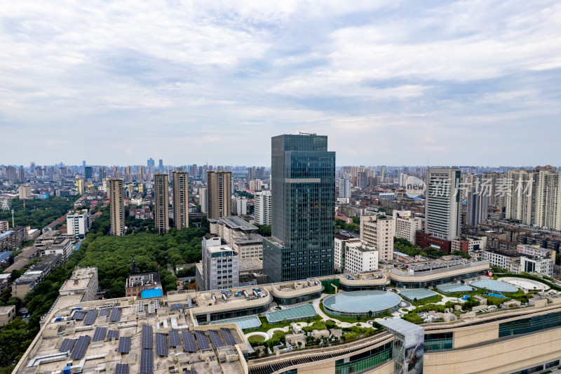 南昌八一广场周边建筑航拍图