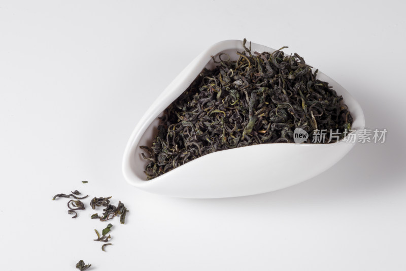 一堆绿茶茶叶