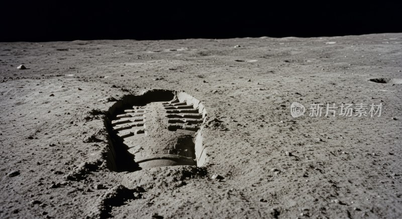 月球表面的人类脚印