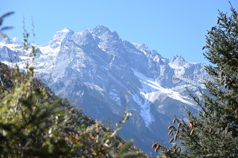 远处的雪山