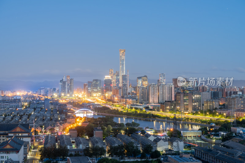 北京夜景 国贸cbd 城市天际线