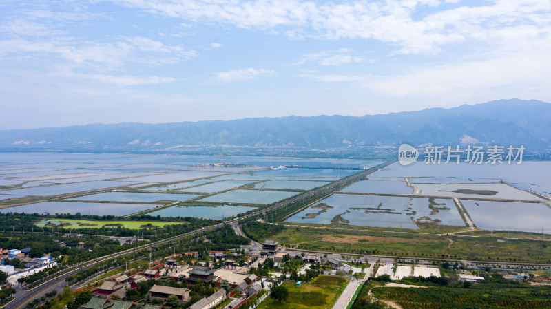 山西运城盐湖航拍