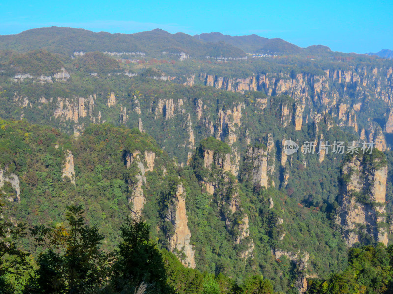 中国湖南张家界国家森林公园旅游风光