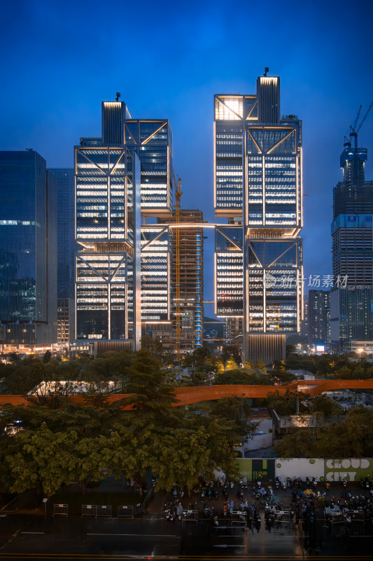 深圳地标建筑大疆天空之城夜景