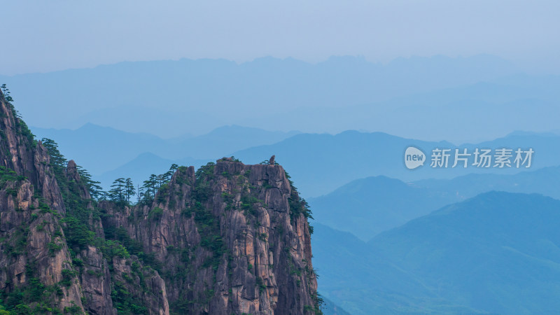 安徽黄山风景区猴子观海景点