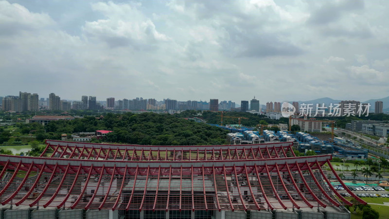 航拍福建漳州三馆