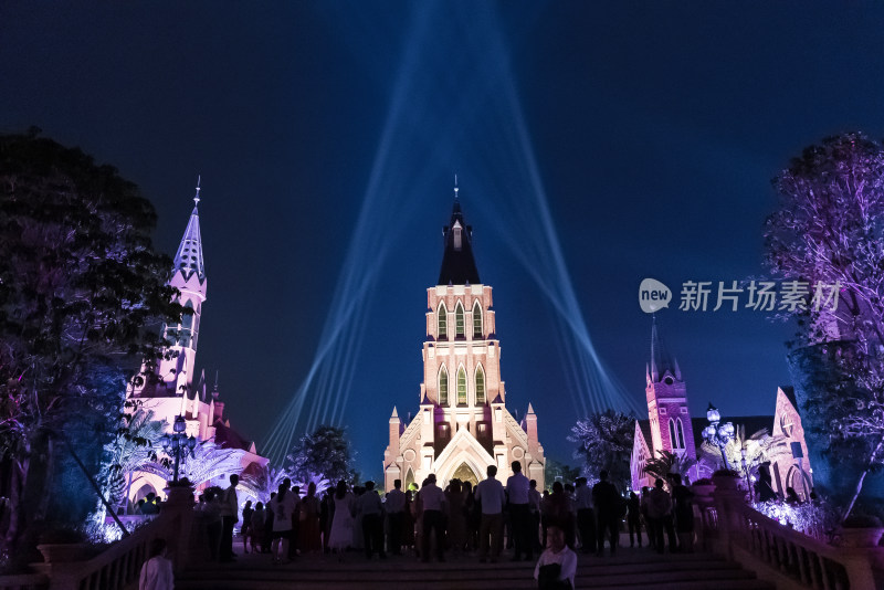 海南海花岛婚礼庄园夜景